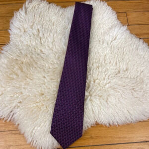 Z Zenga purple silk  blend patterned tie